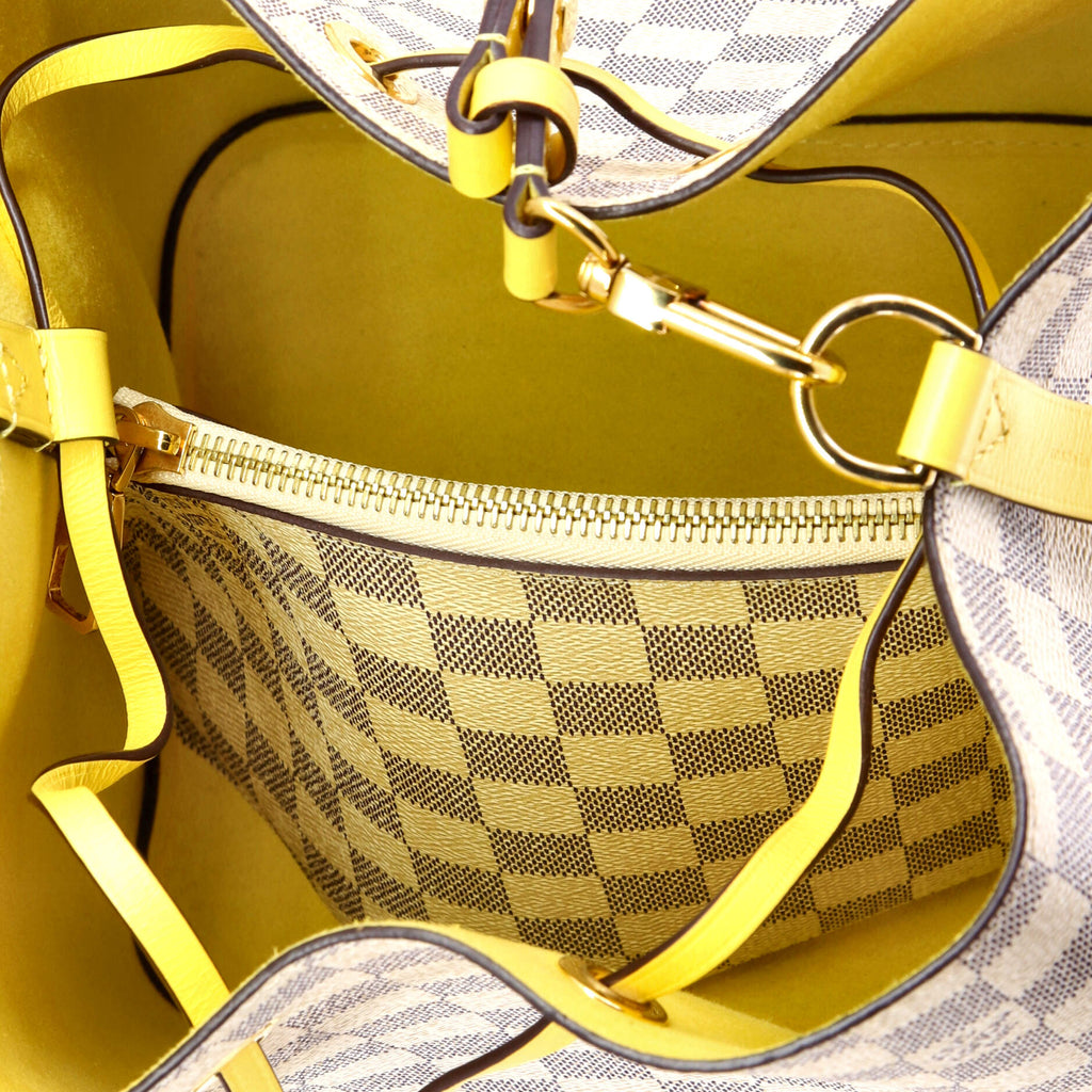 NeoNoe Handbag Damier with Leather MM