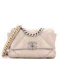 19 Flap Bag Quilted Leather Medium