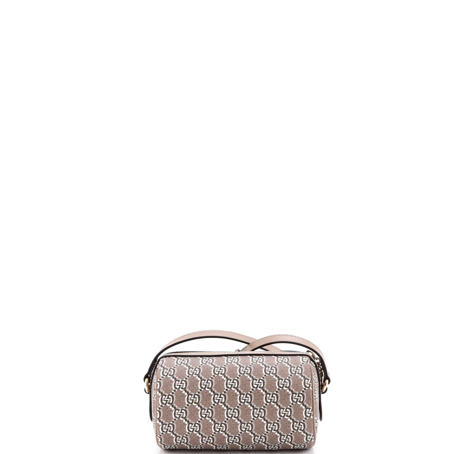 Cylindrical Shoulder Bag GG Shadow Coated Canvas Mini