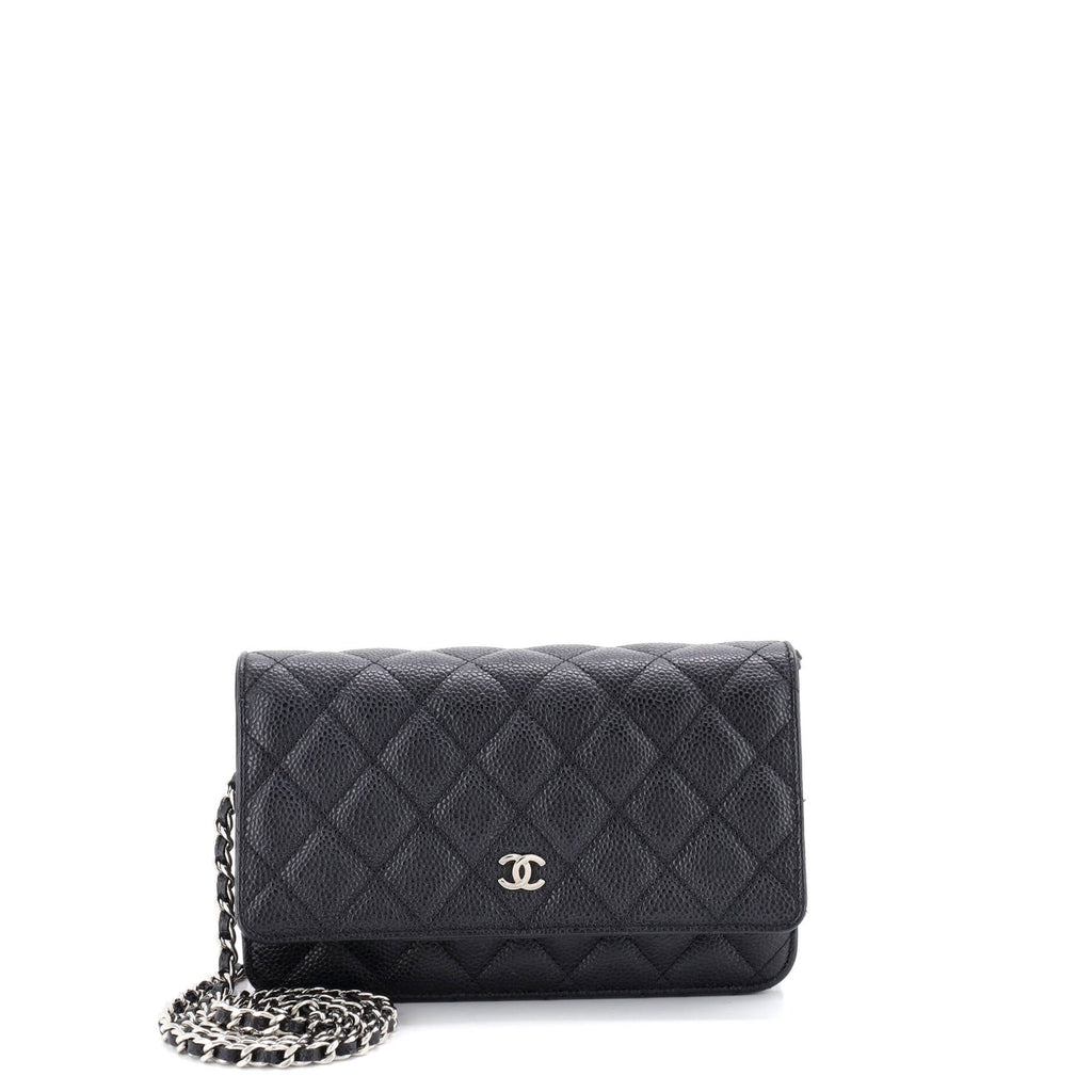 Wallet on Chain Quilted Caviar