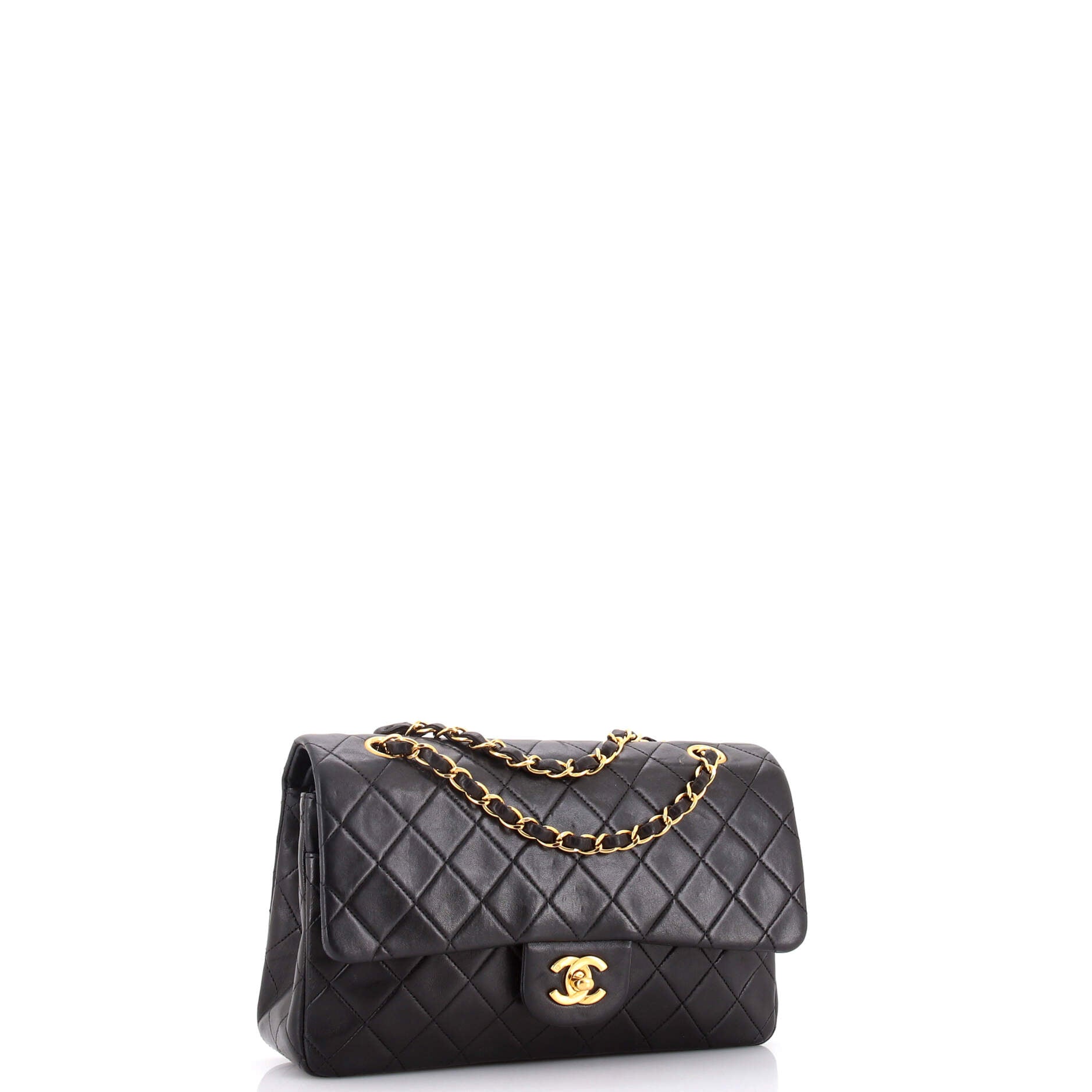 Vintage Classic Double Flap Bag Quilted Lambskin Medium