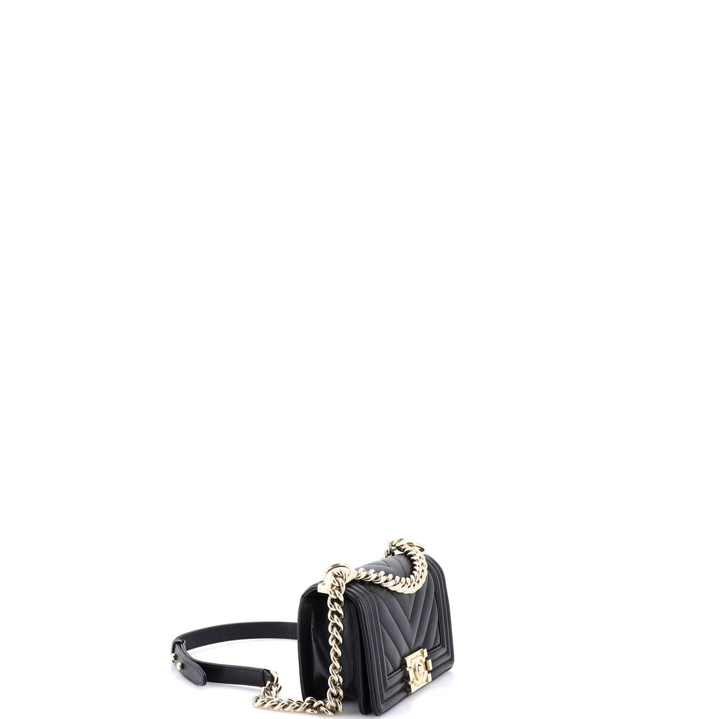 Boy Flap Bag Chevron Lambskin Small