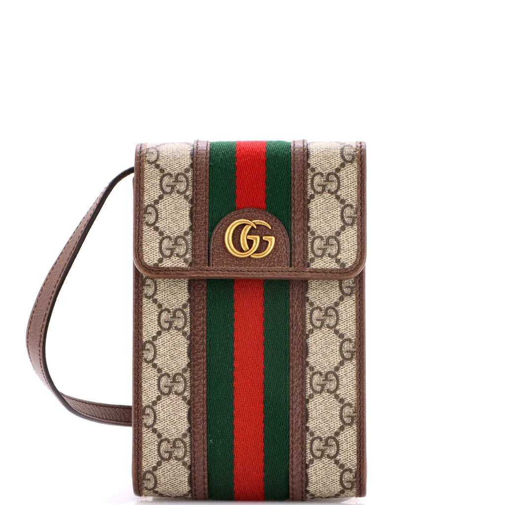 Ophidia Vertical Flap Crossbody Bag GG Coated Canvas Mini