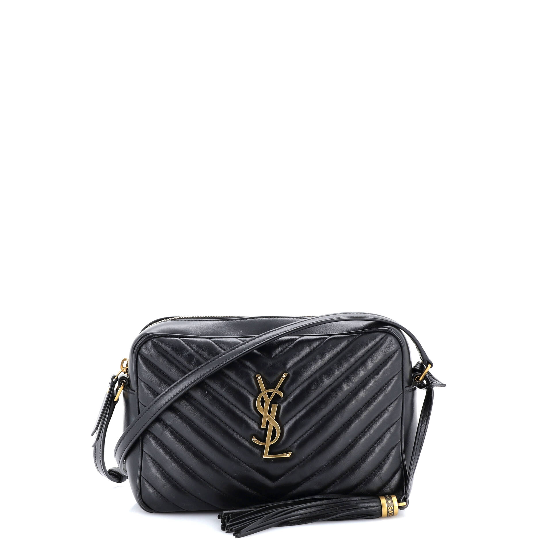 Lou Camera Bag Matelasse Chevron Leather Small
