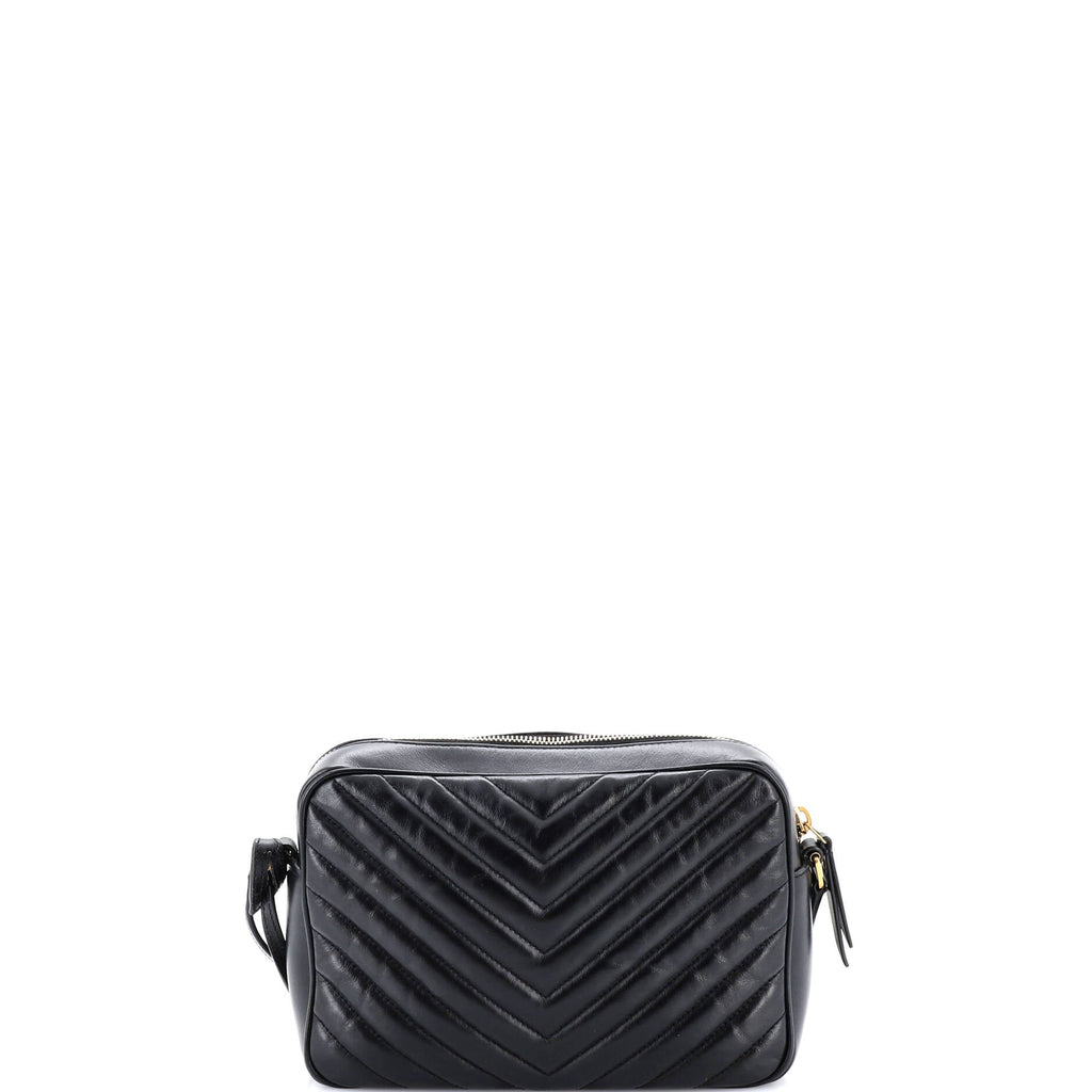 Lou Camera Bag Matelasse Chevron Leather Small