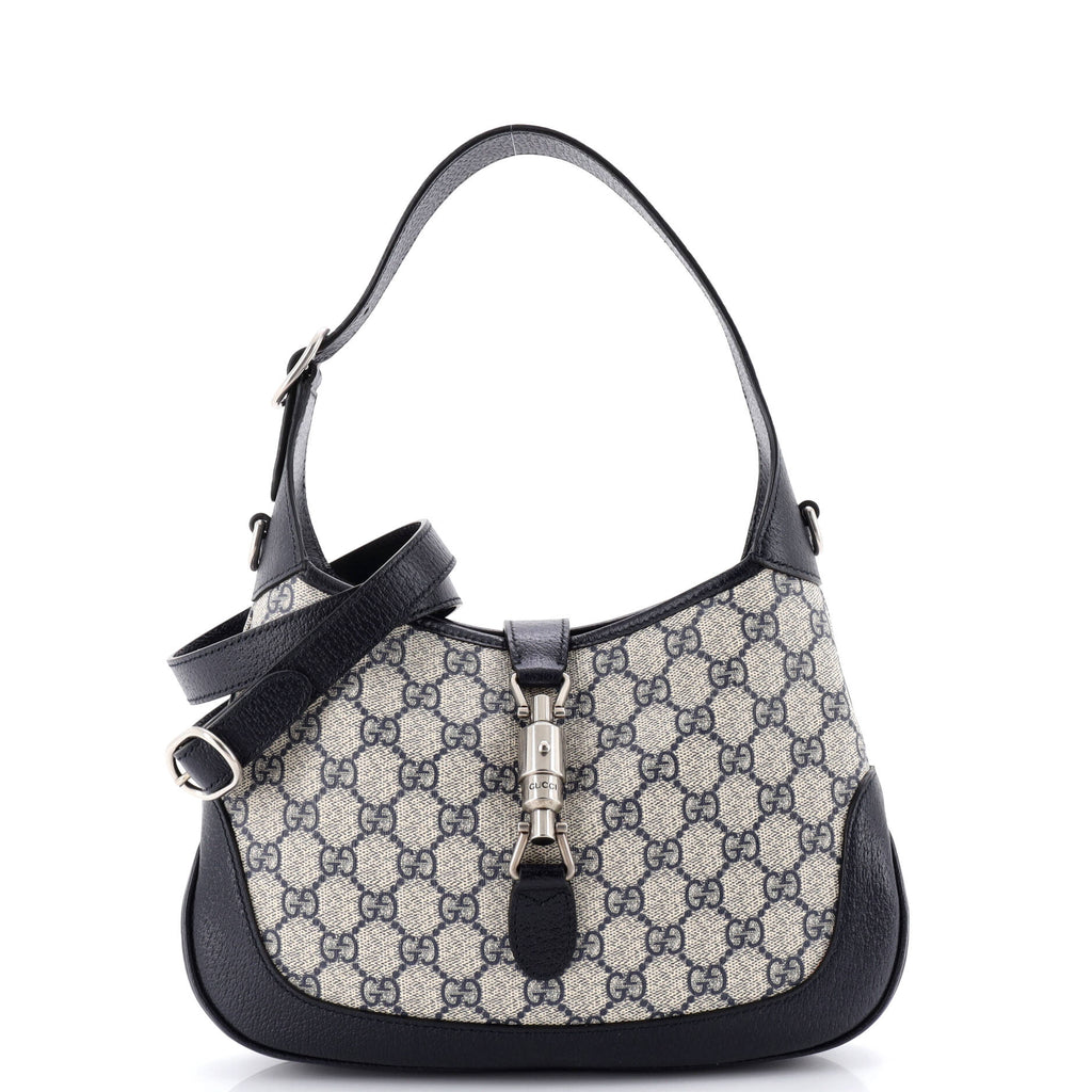 Web Strap Jackie 1961 Hobo GG Coated Canvas with Leather Small