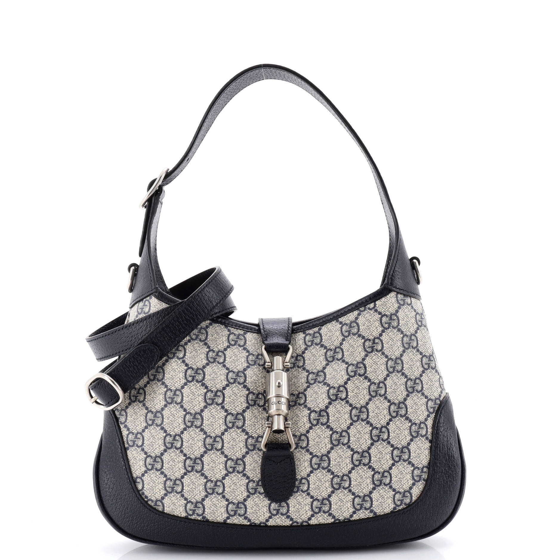 Web Strap Jackie 1961 Hobo GG Coated Canvas with Leather Small