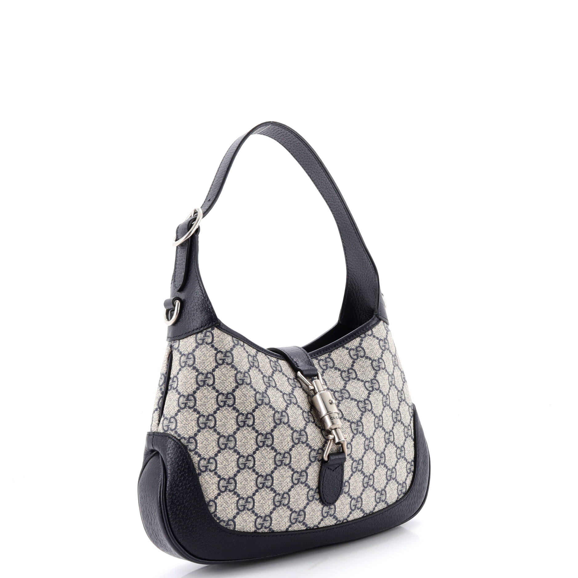 Web Strap Jackie 1961 Hobo GG Coated Canvas with Leather Small