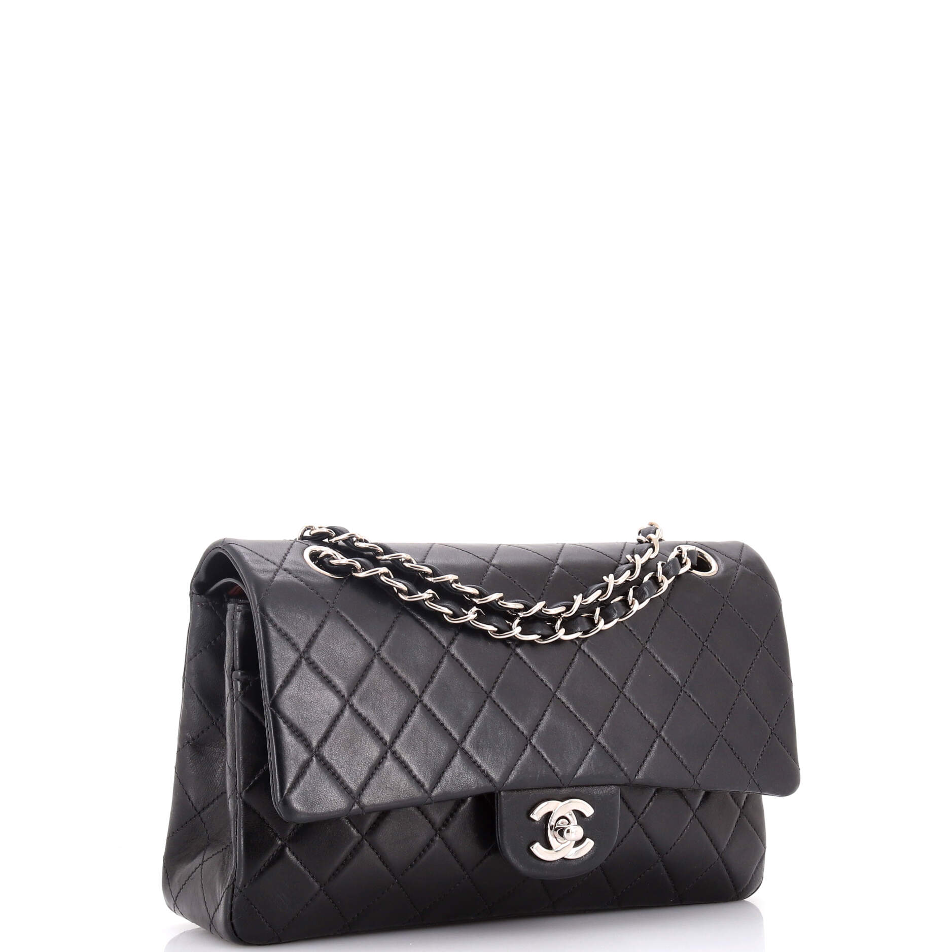 Vintage Classic Double Flap Bag Quilted Lambskin Medium