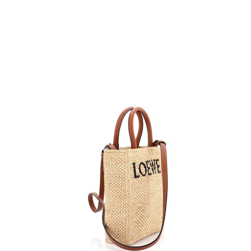 A5 Tote Raffia and Leather