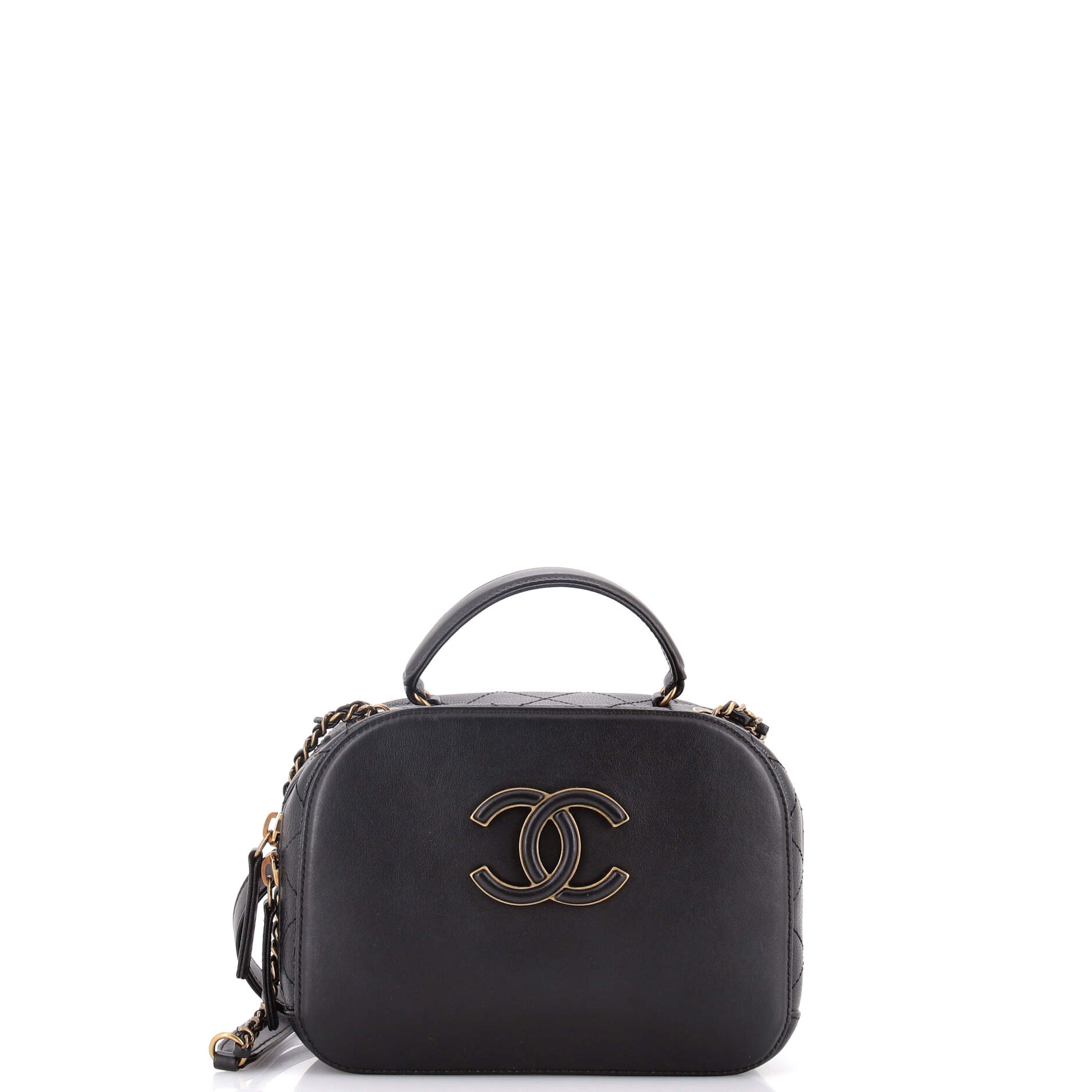 Coco Curve Vanity Case Calfskin and Quilted Goatskin Small