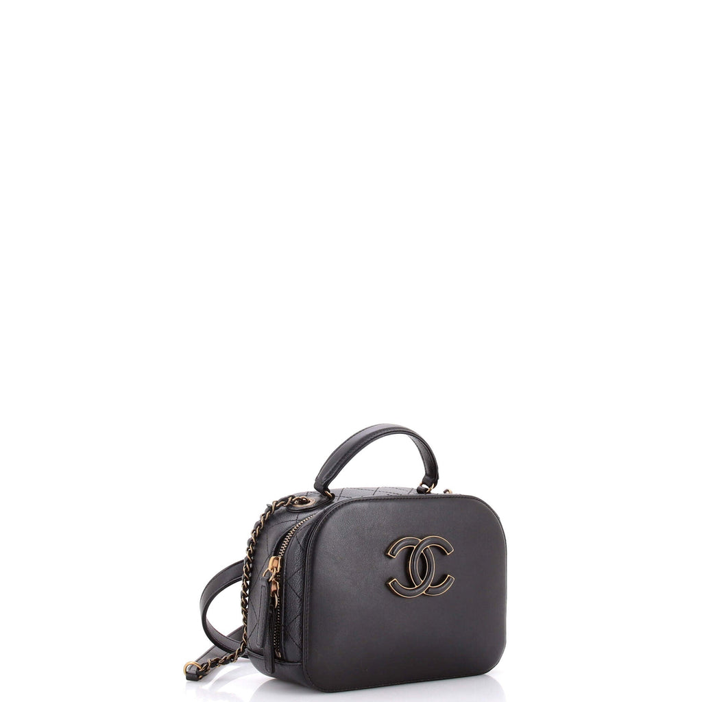 Coco Curve Vanity Case Calfskin and Quilted Goatskin Small