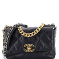 19 Flap Bag Quilted Leather Medium