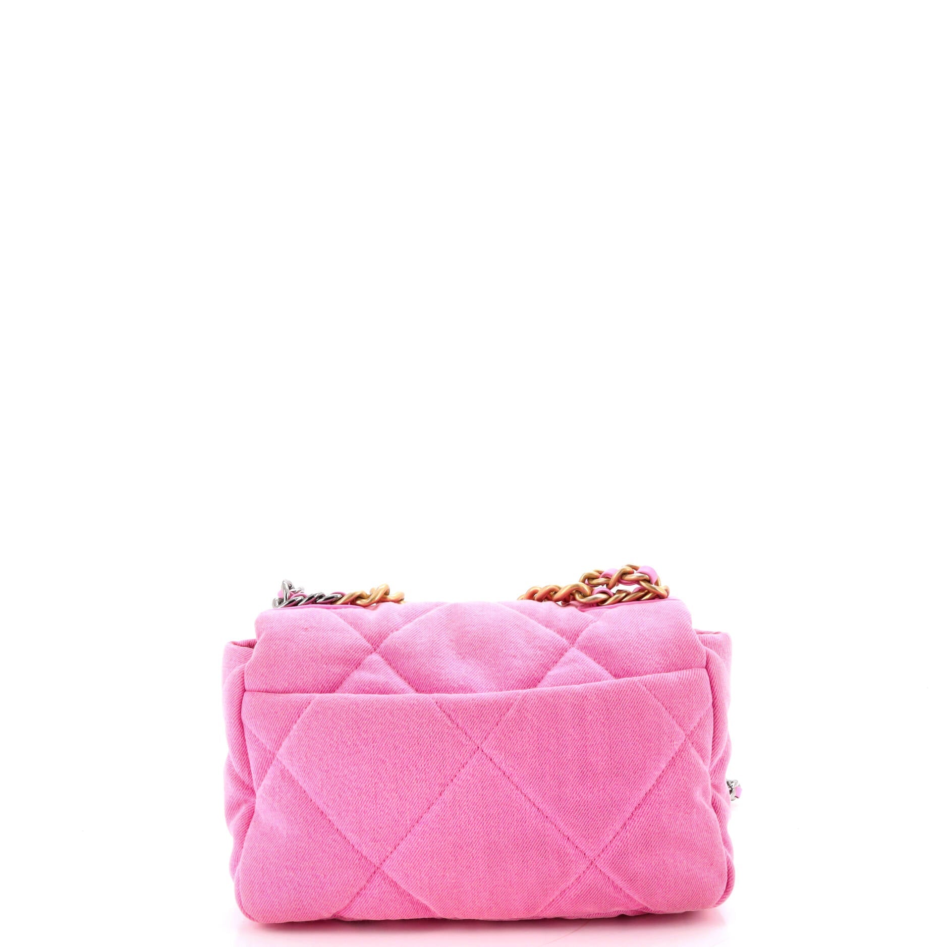 19 Flap Bag Quilted Denim Medium