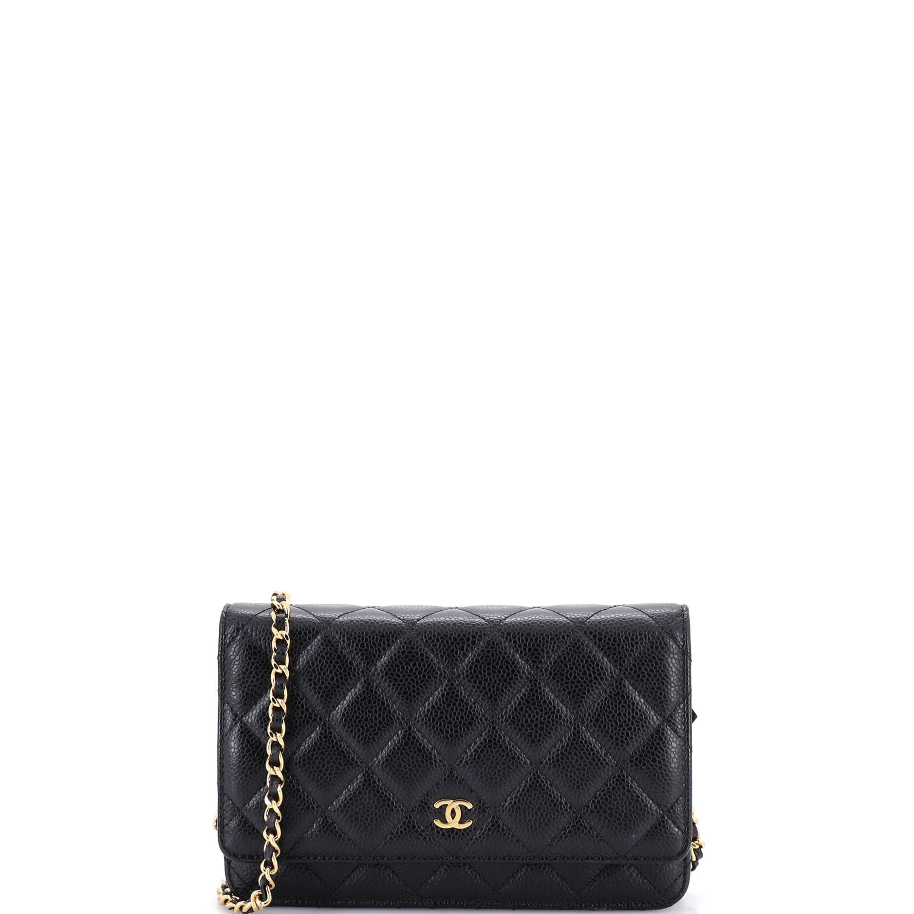 Wallet on Chain Quilted Caviar