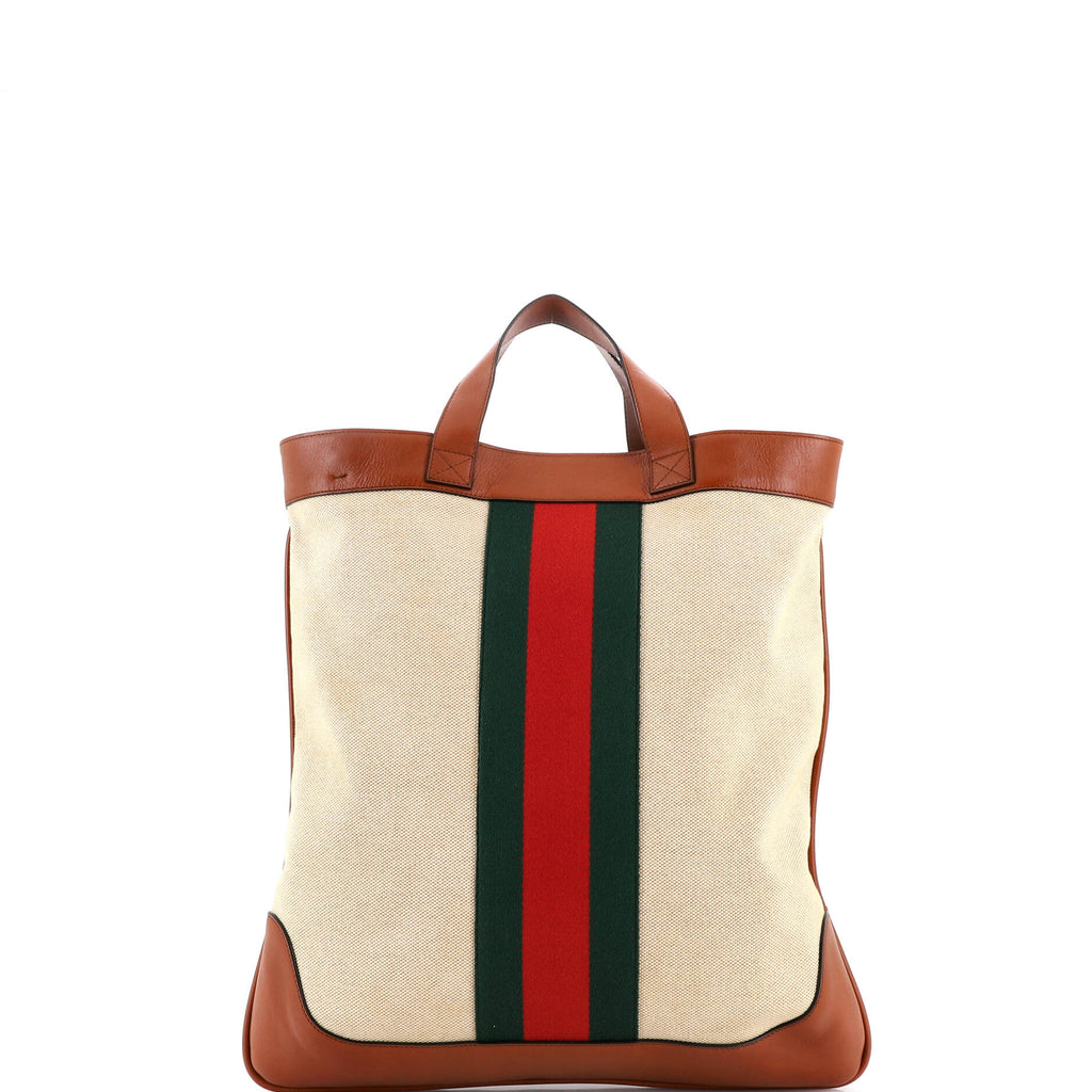 Shopping Tote Vintage Web Canvas Large