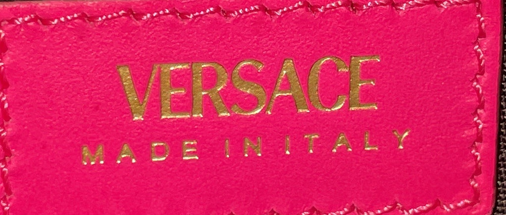 Medusa Icon Chain Flap Bag Quilted Tweed East West