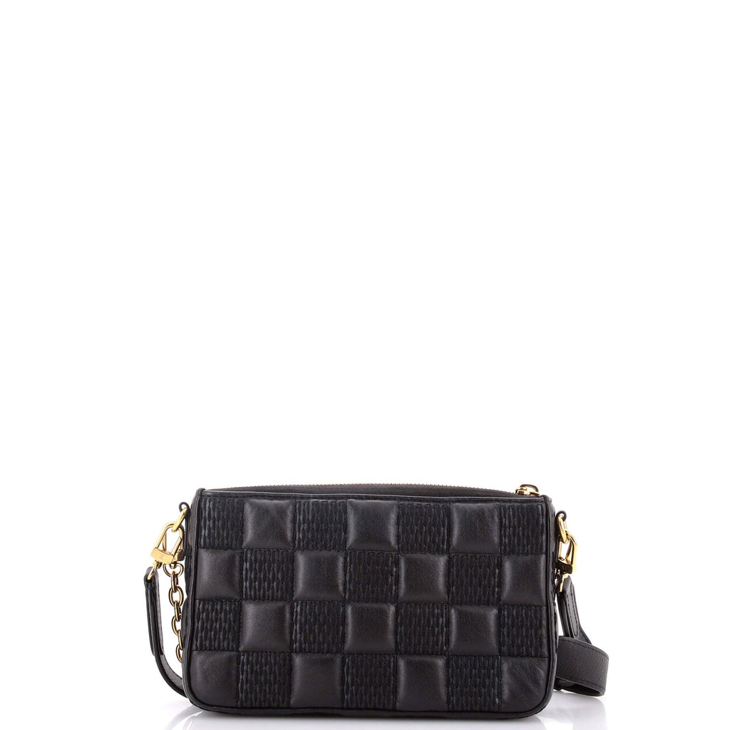 Pochette Troca Damier Quilted Lambskin MM