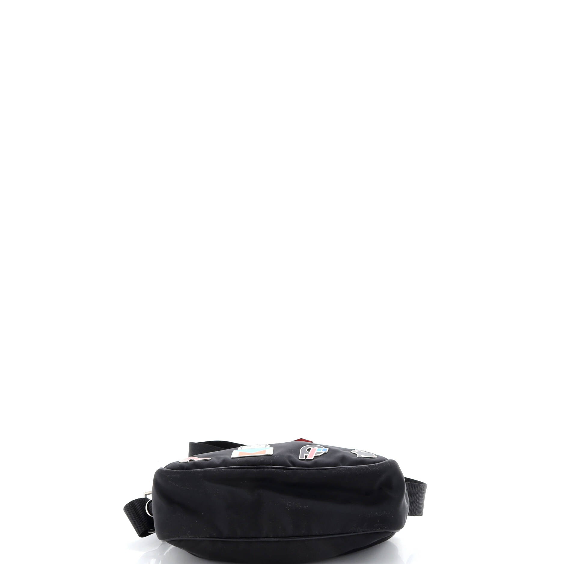 New Vela Shoulder Bag Pin Embellished Tessuto Small