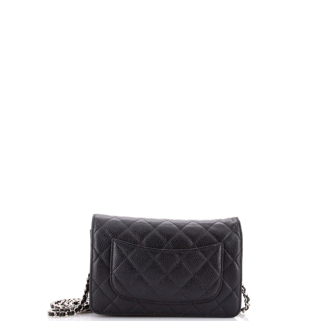 Wallet on Chain Quilted Caviar