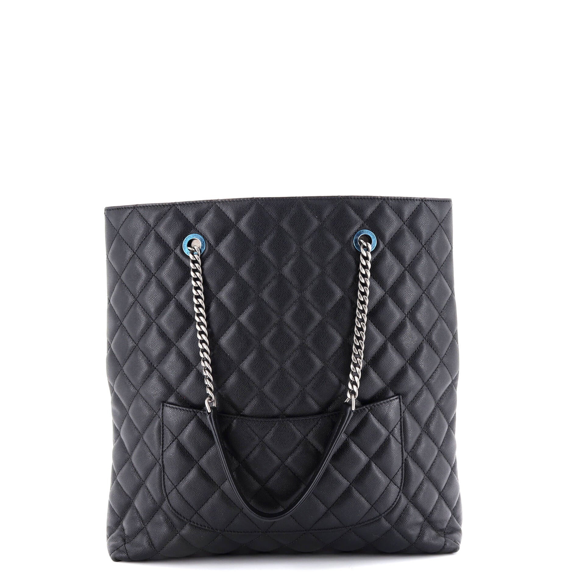 Urban Delight Chain Tote Quilted Caviar Large