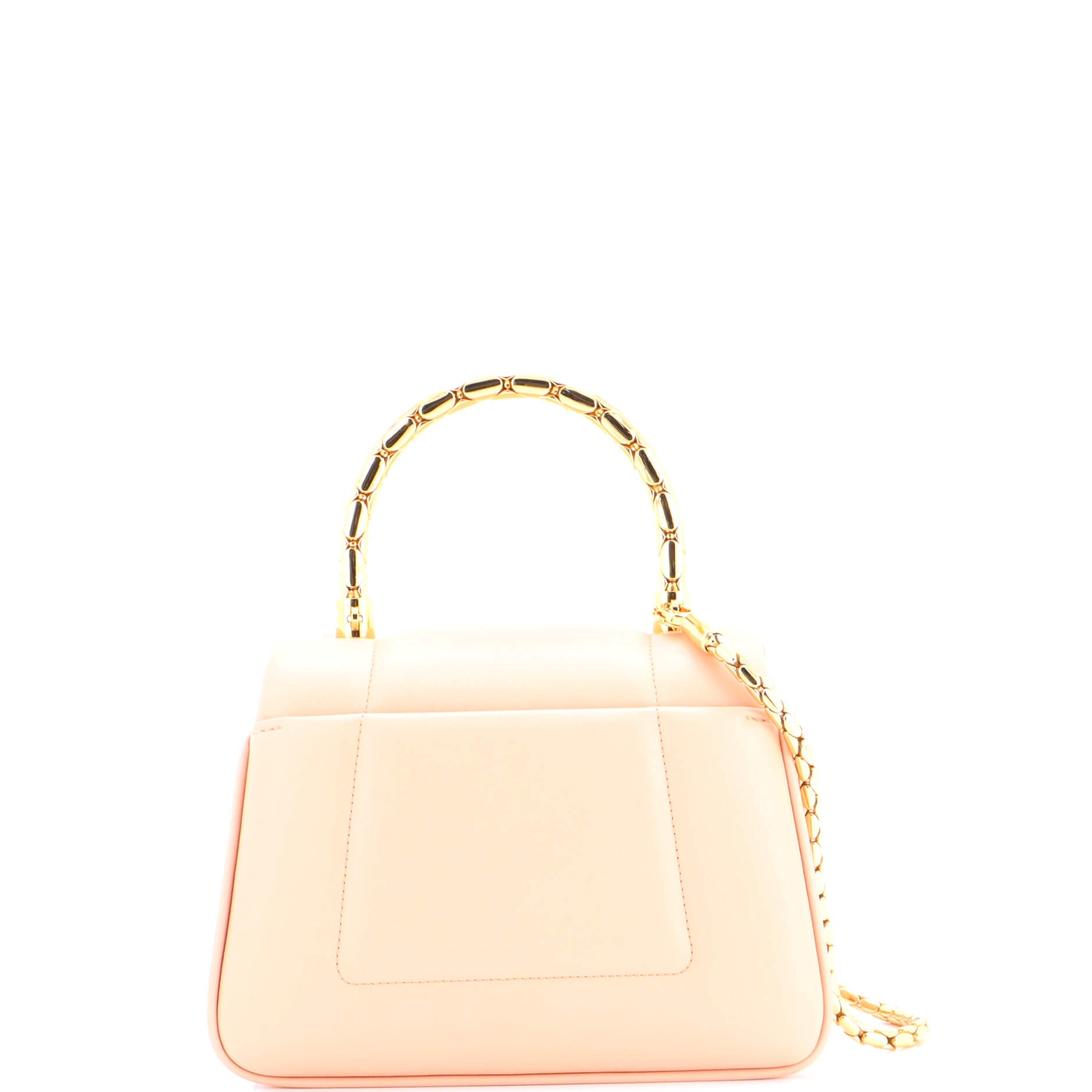Serpenti Reverse Top Handle Bag Leather Small