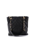 Petite Shopping Tote Quilted Caviar