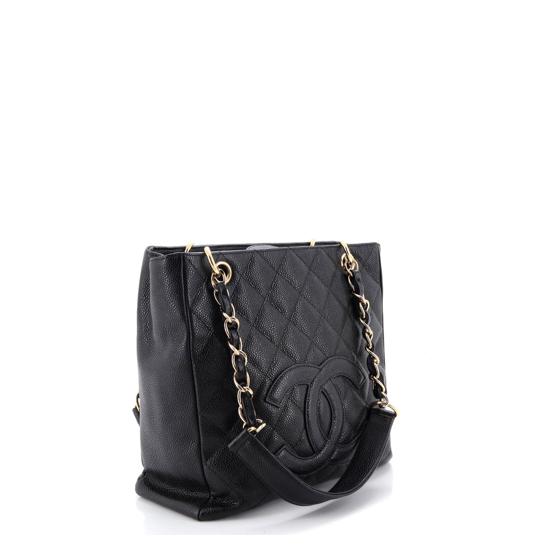 Petite Shopping Tote Quilted Caviar