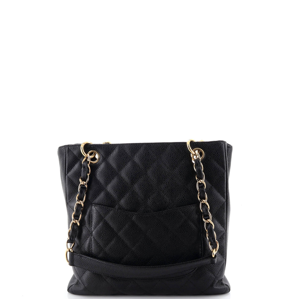 Petite Shopping Tote Quilted Caviar