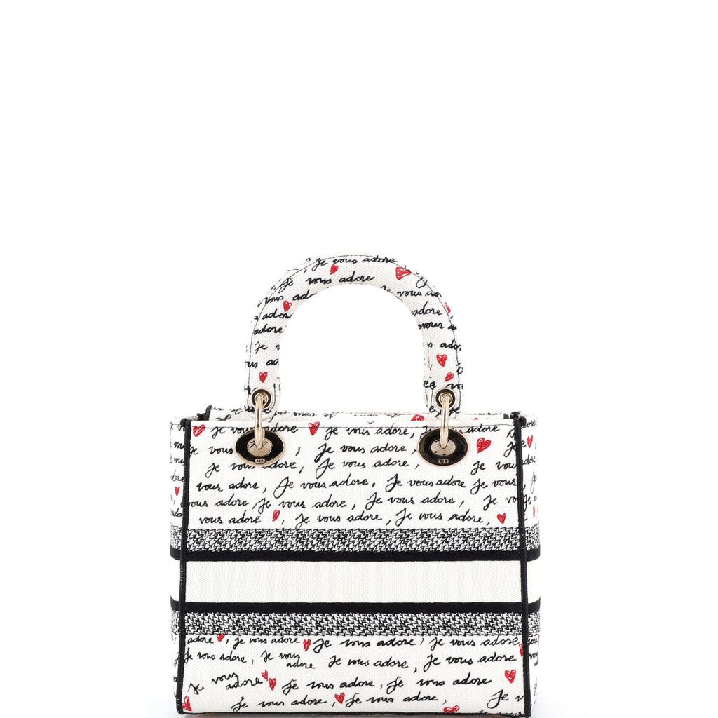 Lady D-Lite Bag Embroidered Canvas Medium