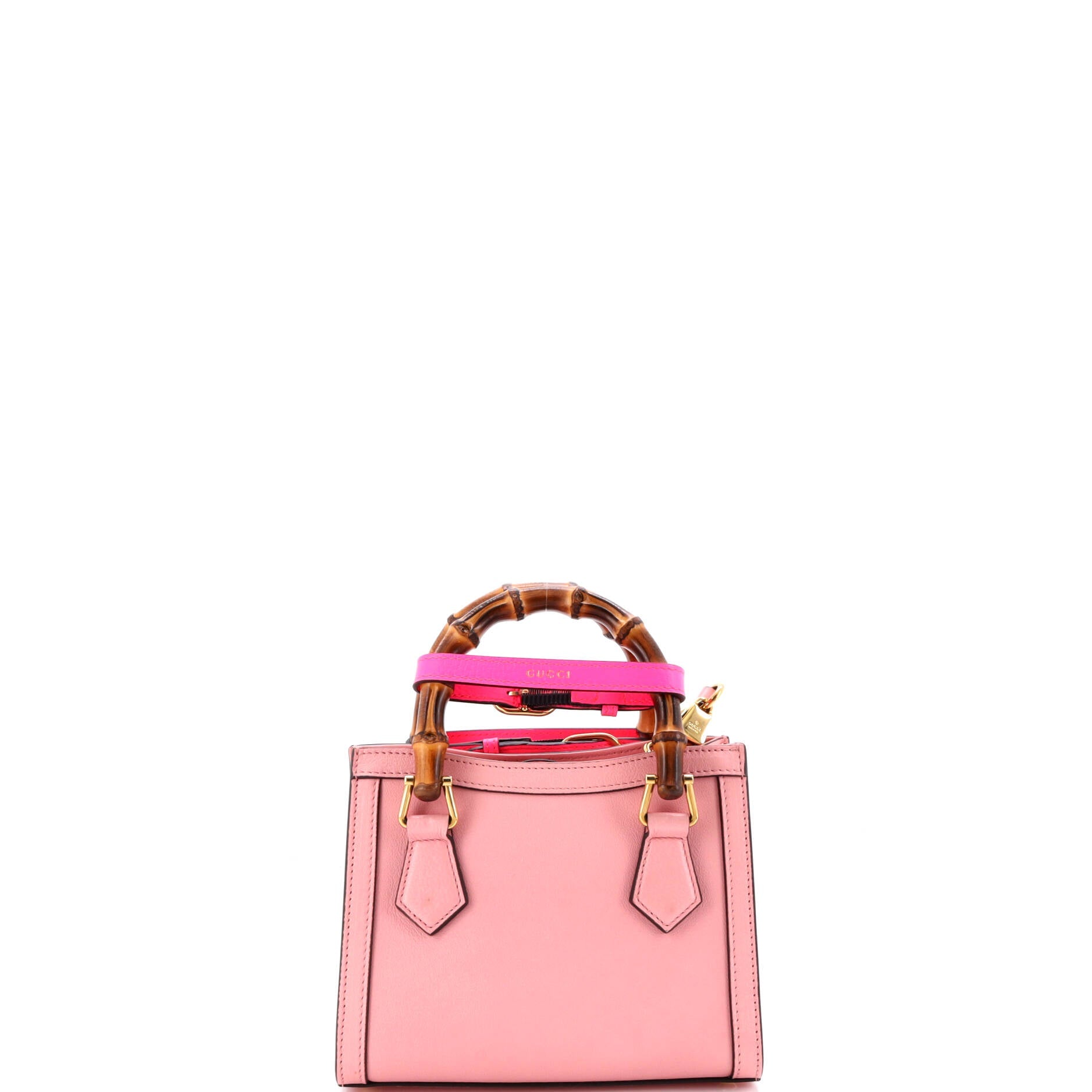 Diana NM Bamboo Handle Tote Leather Mini