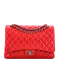 Classic Double Flap Bag Quilted Lambskin Maxi
