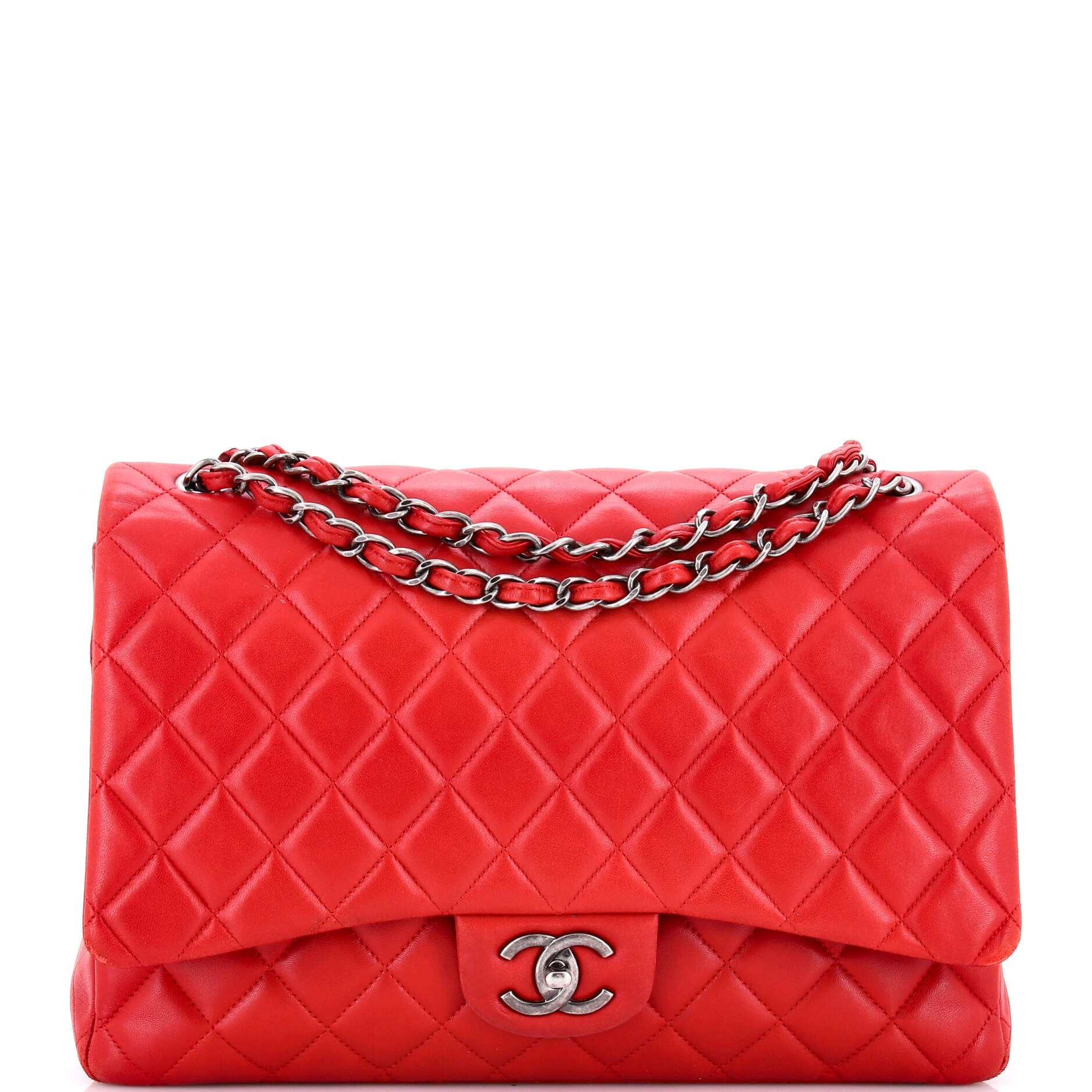 Classic Double Flap Bag Quilted Lambskin Maxi