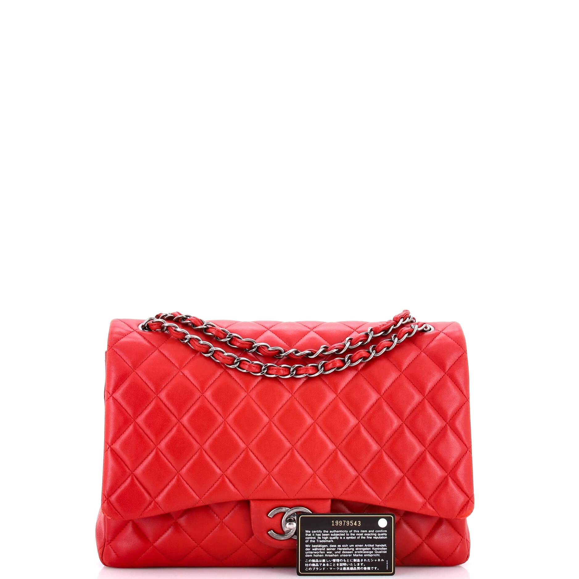 Classic Double Flap Bag Quilted Lambskin Maxi