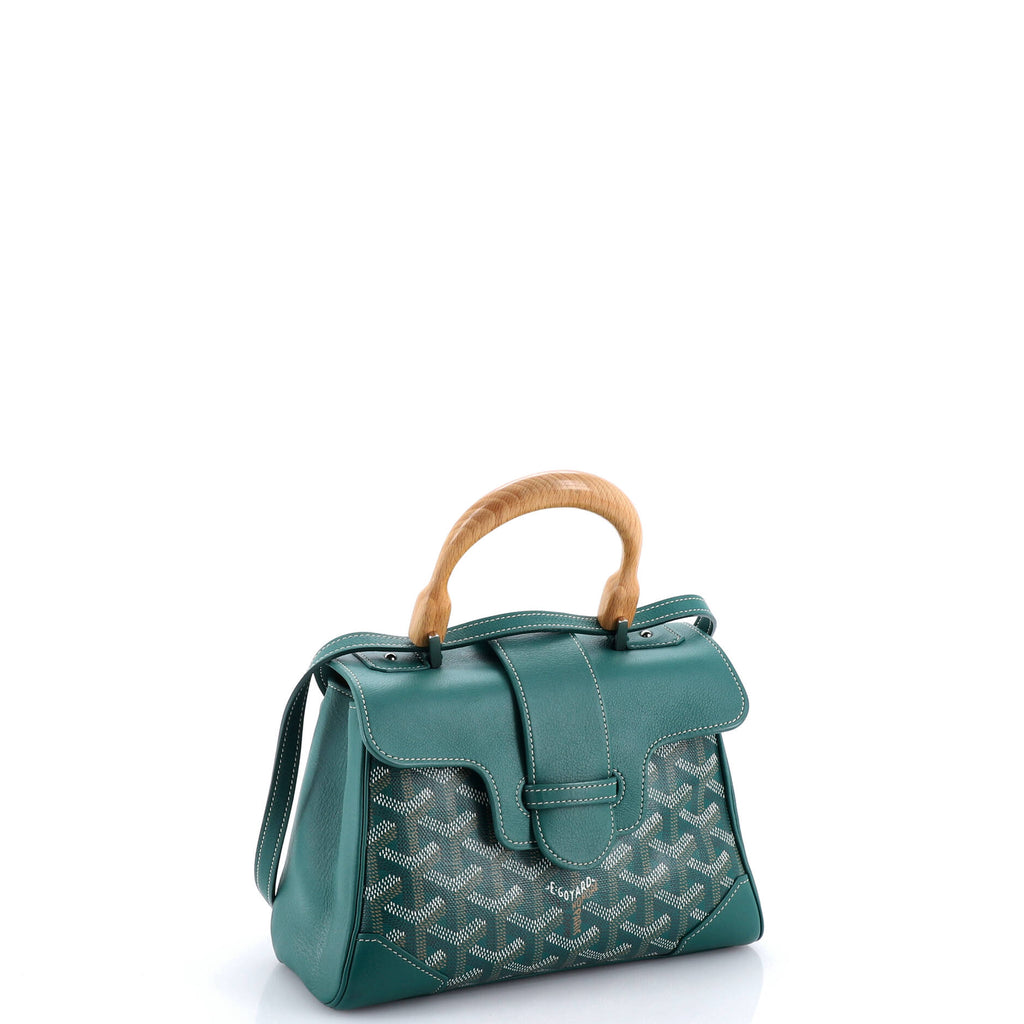 Saigon Top Handle Bag Coated Canvas with Leather Mini