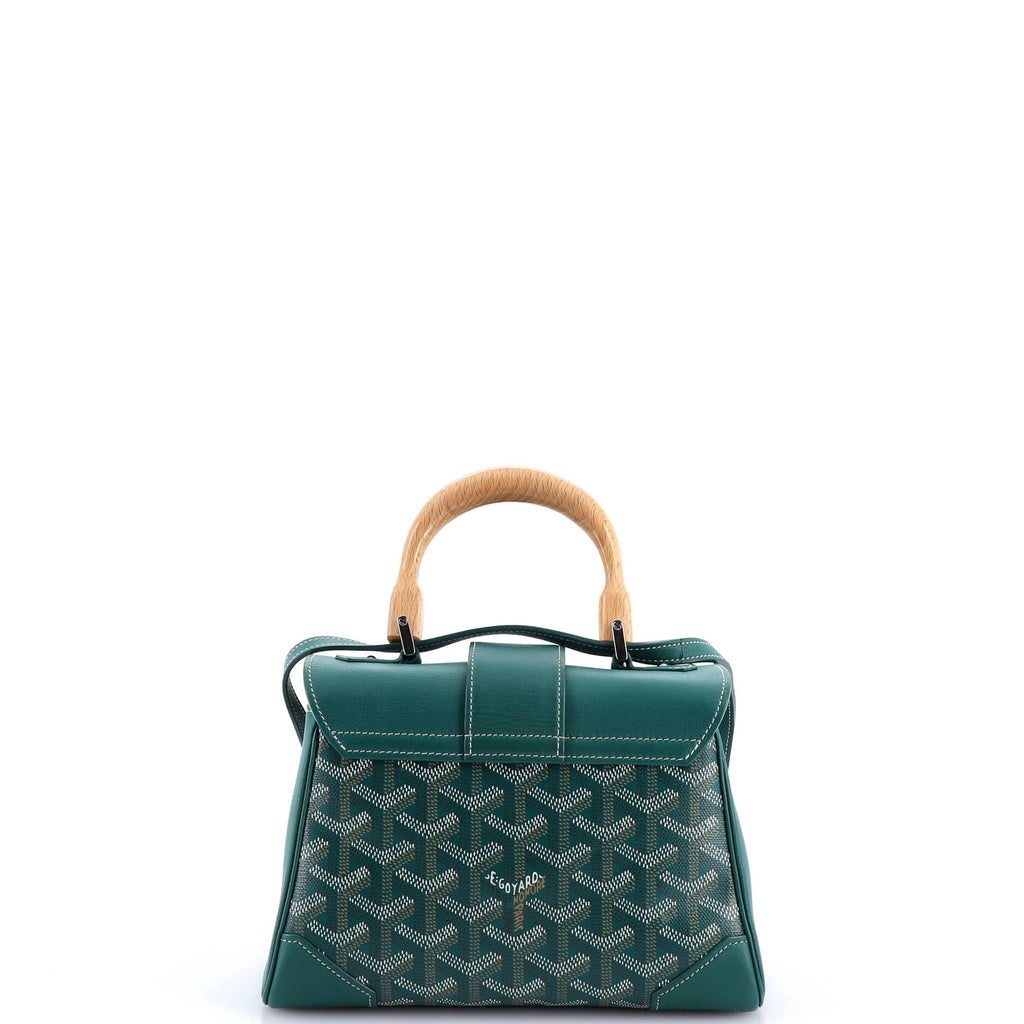 Saigon Top Handle Bag Coated Canvas with Leather Mini