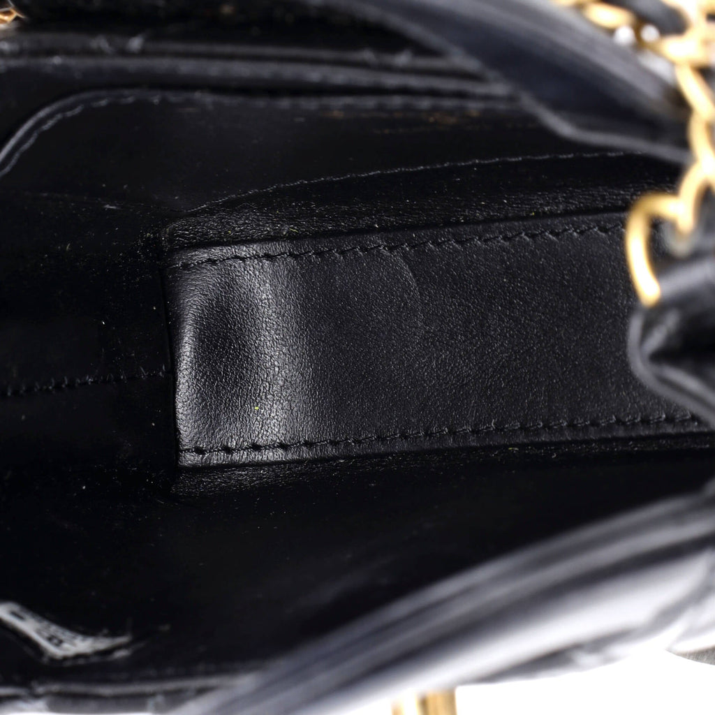 Kelly Top Handle Shopping Bag Quilted Shiny Aged Calfskin Nano