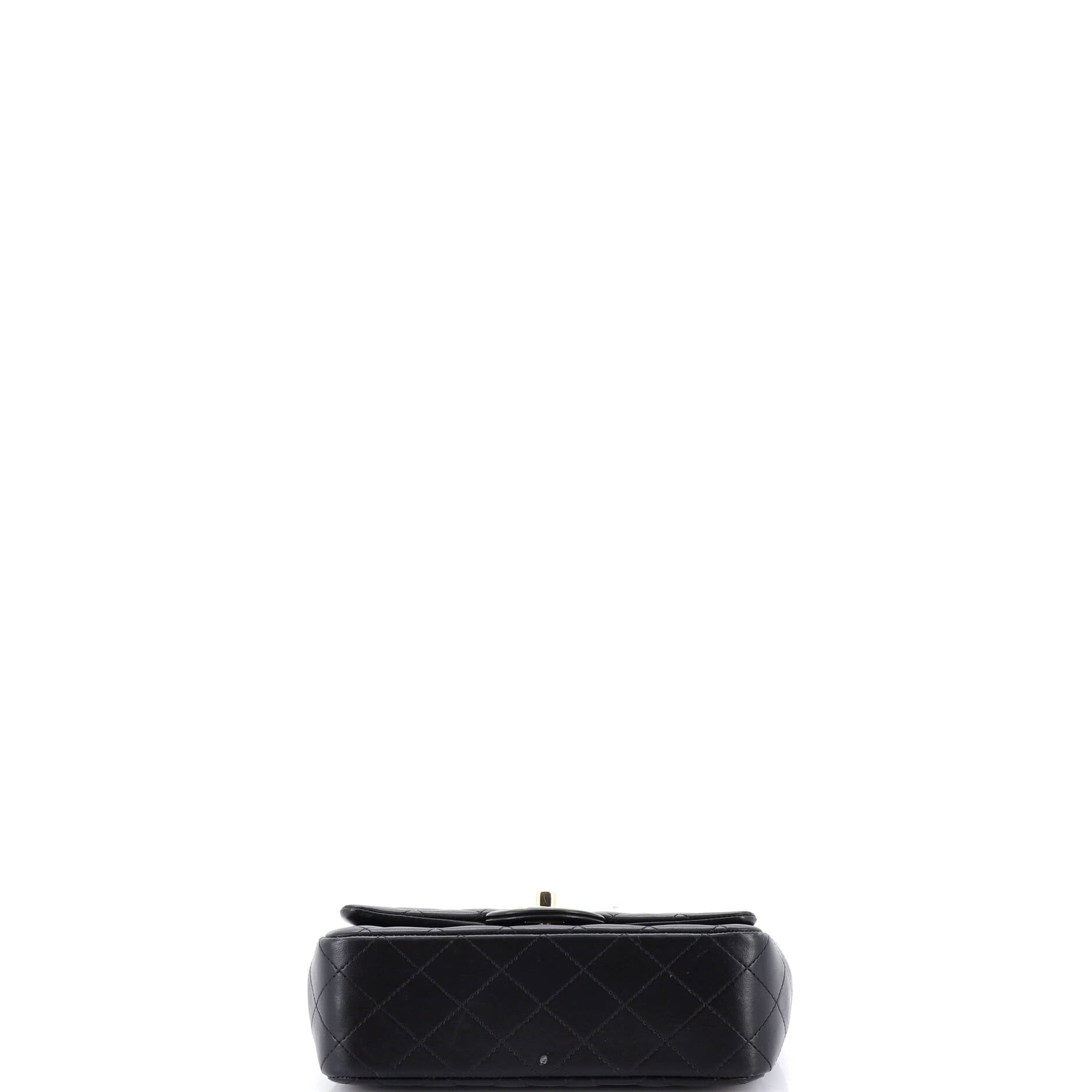 Classic Single Flap Top Handle Bag Quilted Lambskin Mini