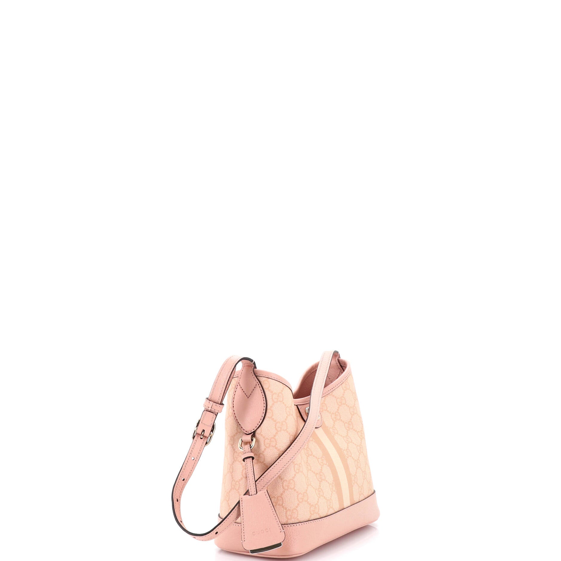 Ophidia Open Bucket Bag GG Coated Canvas with Leather Small
