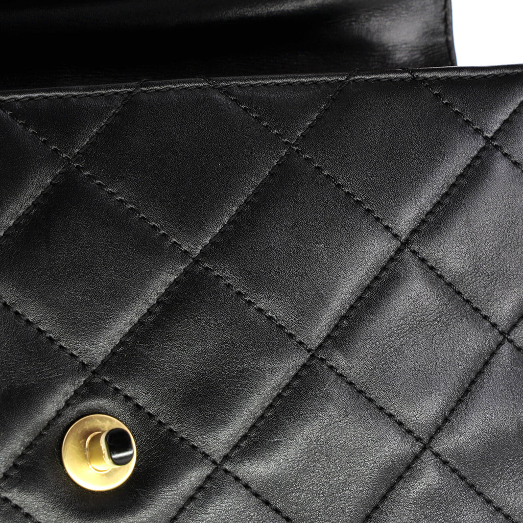 Vintage Resin Chain CC Flap Bag Quilted Lambskin Medium