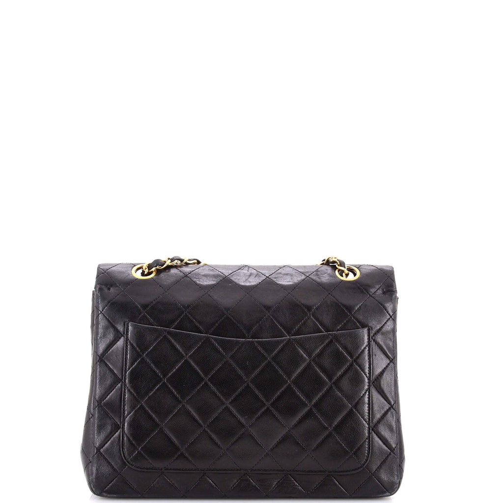 Vintage Square Classic Double Flap Bag Quilted Leather Medium