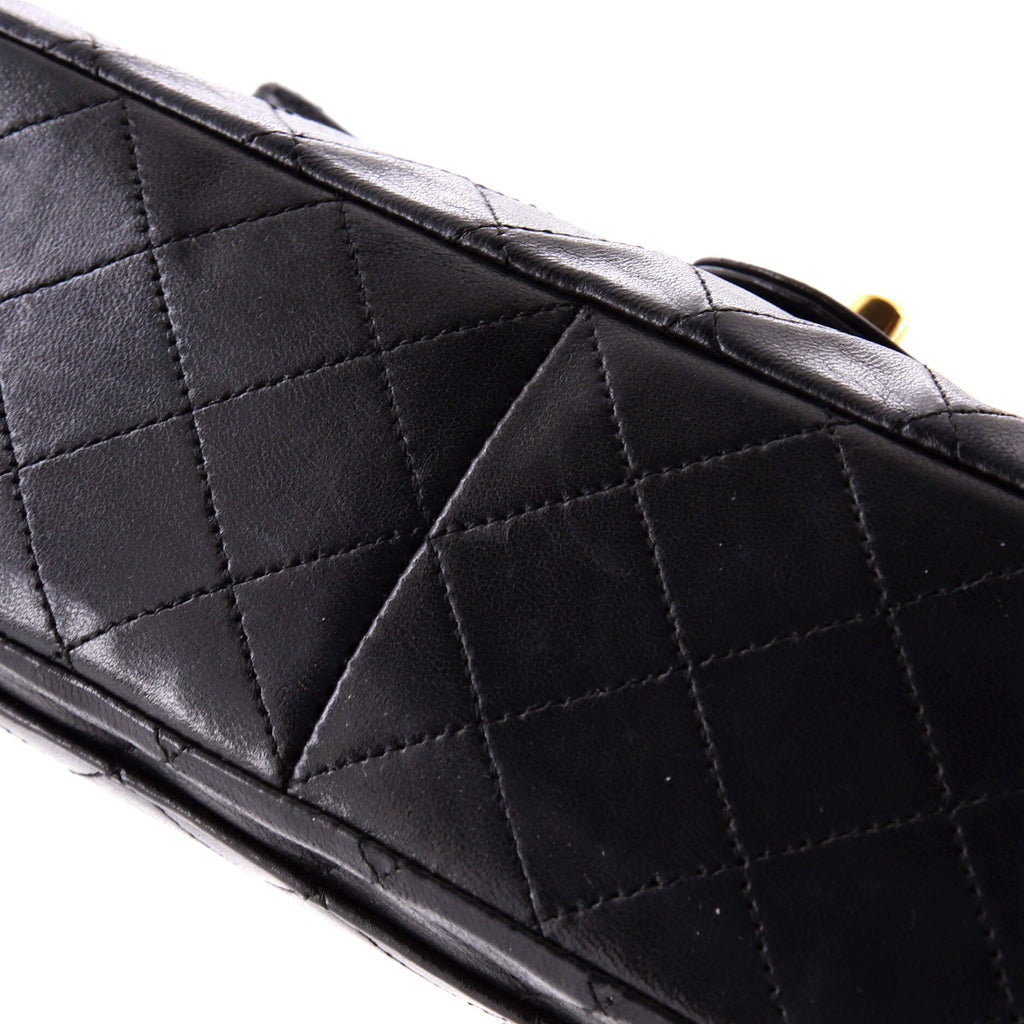 Vintage Square Classic Double Flap Bag Quilted Leather Medium
