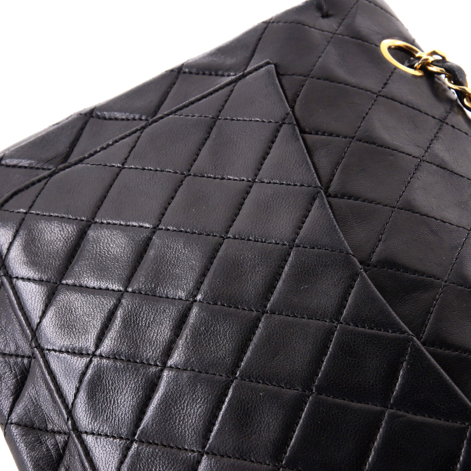 Vintage Square Classic Double Flap Bag Quilted Leather Medium