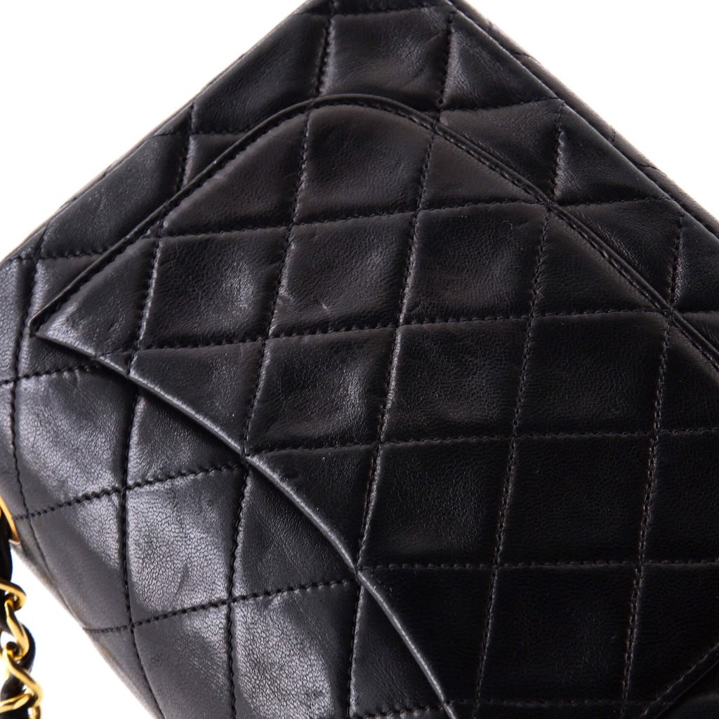 Vintage Square Classic Single Flap Bag Quilted Lambskin Mini