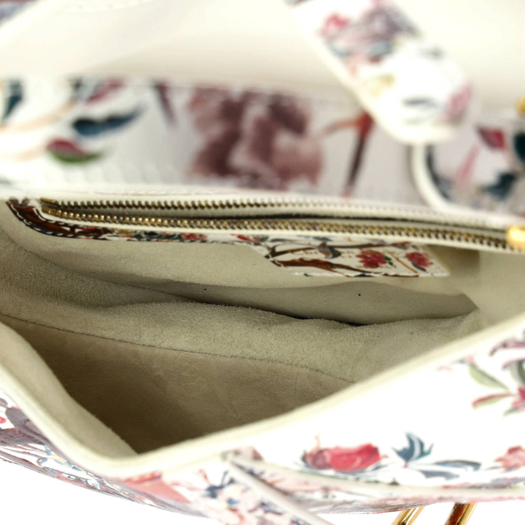 Saddle Handbag with Strap Printed Leather Medium
