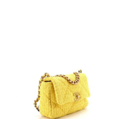 19 Flap Bag Quilted Tweed Medium