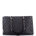 Grand Shopping Tote Quilted Caviar XL