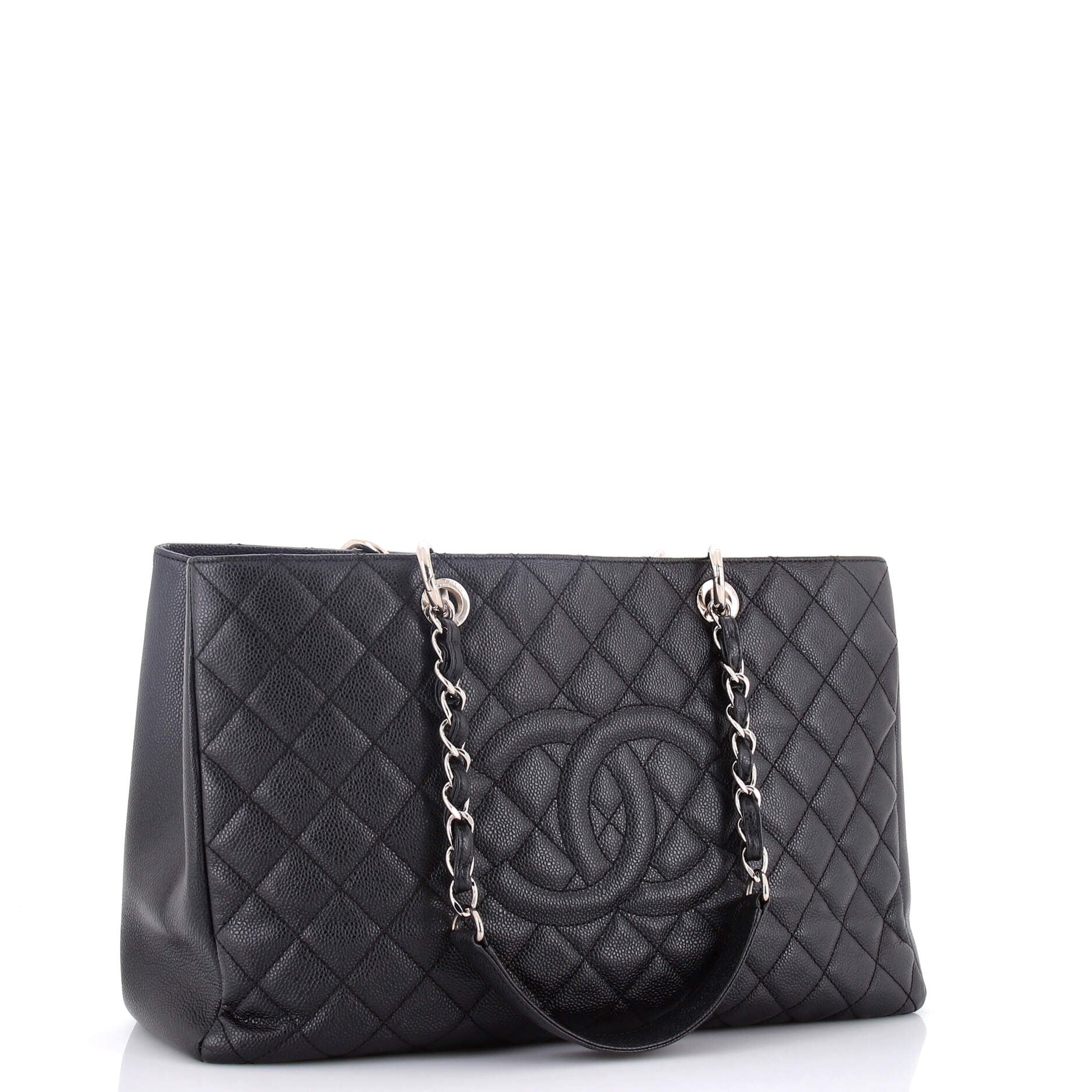 Grand Shopping Tote Quilted Caviar XL