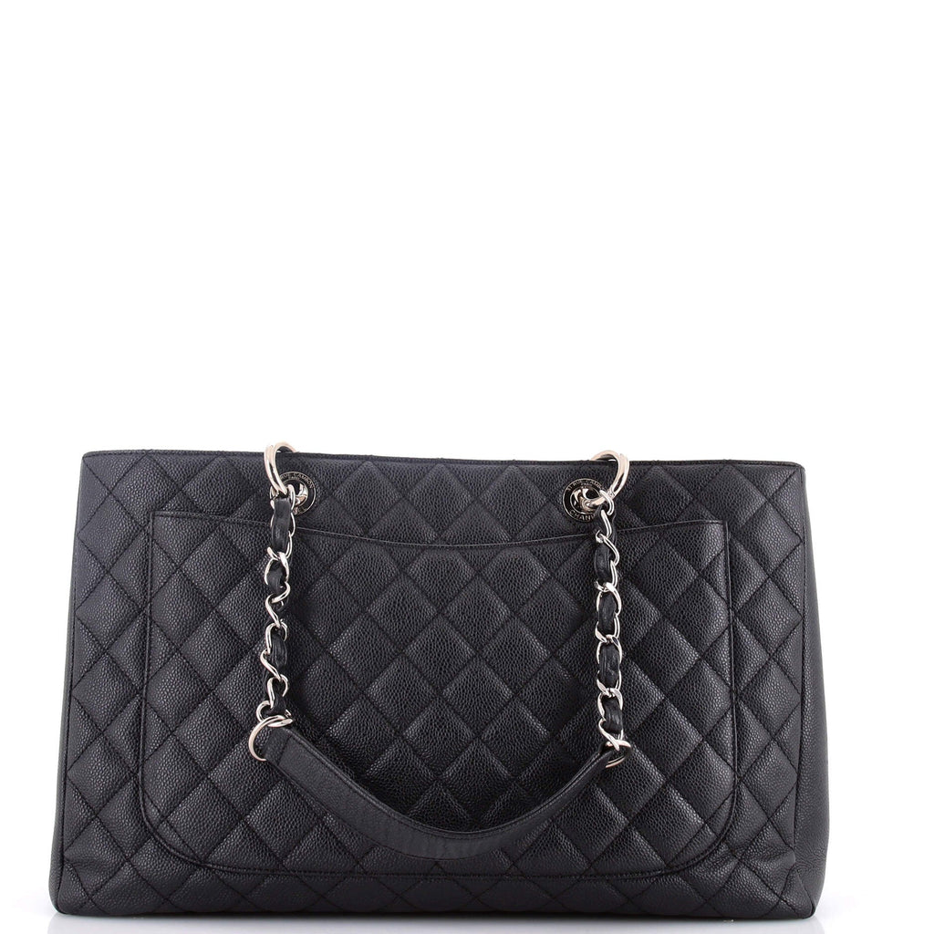 Grand Shopping Tote Quilted Caviar XL