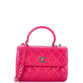 Trendy CC Top Handle Bag Quilted Lambskin Small